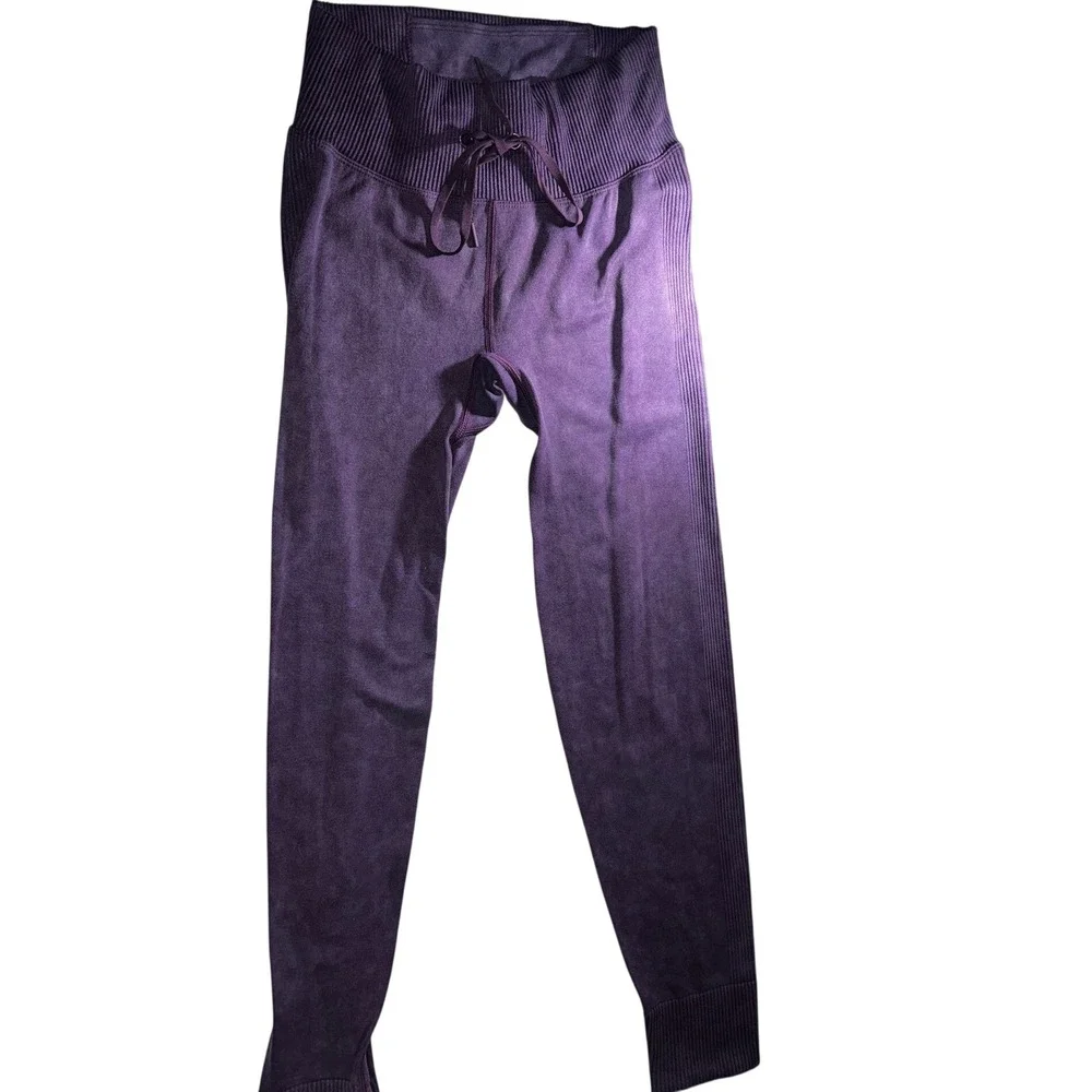 Victoria Secret PINK Seamless High Waist Drawstring Leggings Purple Small - Picture 2 of 8